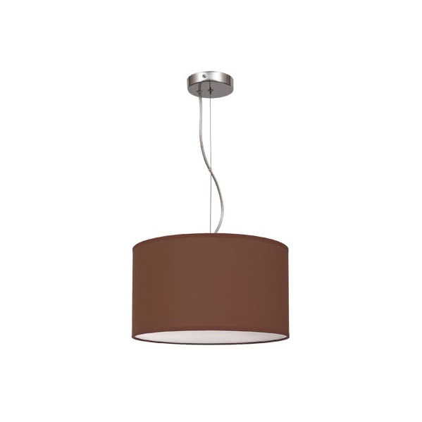 Colgante Nicole en marrón chocolate de Abrila, lámpara de techo moderna de metal textil para decoración interior y iluminación doméstica, modelo 042993005 AI2.