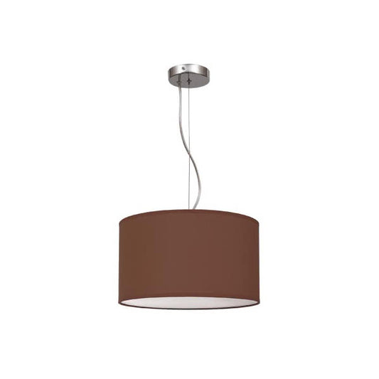 Colgante Nicole en marrón chocolate de Abrila, lámpara de techo moderna de metal textil para decoración interior y iluminación doméstica, modelo 042993005 AI2.