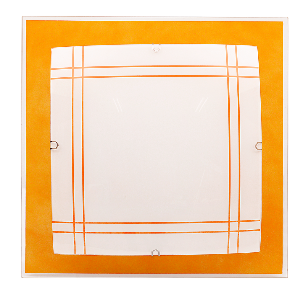 Plafón de techo Amet naranja Fabrilamp, modelo 043083204, con dos portalámparas E27. Ideal para interiores y exteriores, estilo moderno.