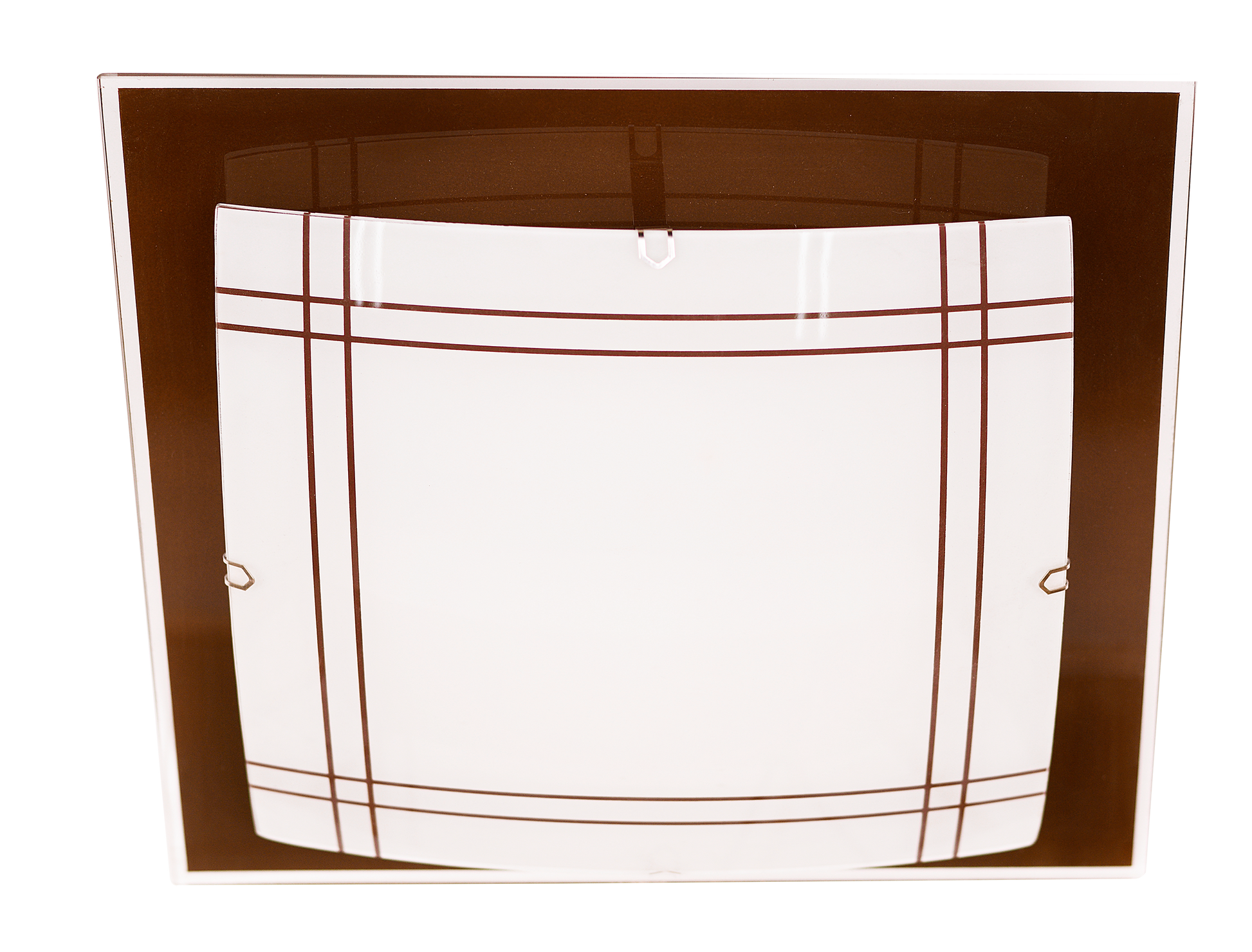 Plafón Amet Wengué Fabrilamp, iluminación interior moderna con dos portalámparas E27. Ideal para cocina o porche.