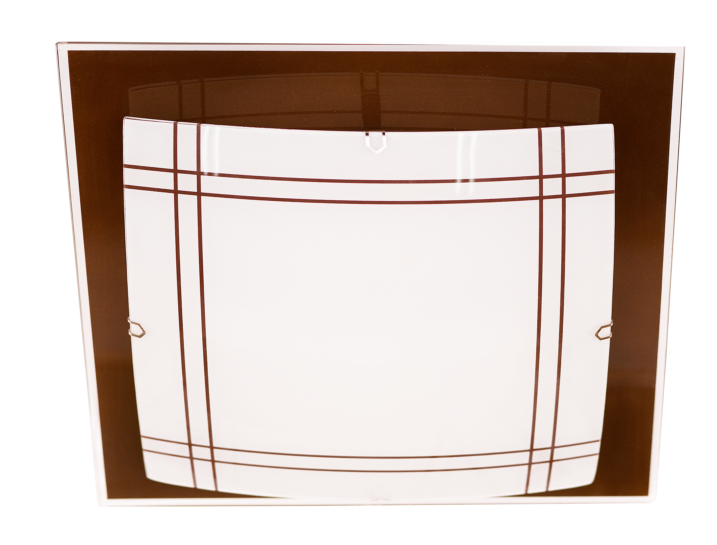 Plafón Amet Wengué Fabrilamp, iluminación interior moderna con dos portalámparas E27. Ideal para cocina o porche.