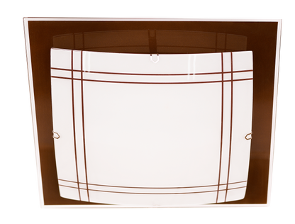 Plafón Amet Wengué Fabrilamp, iluminación interior moderna con dos portalámparas E27. Ideal para cocina o porche.