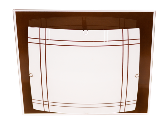 Plafón Amet Wengué Fabrilamp, iluminación interior moderna con dos portalámparas E27. Ideal para cocina o porche.