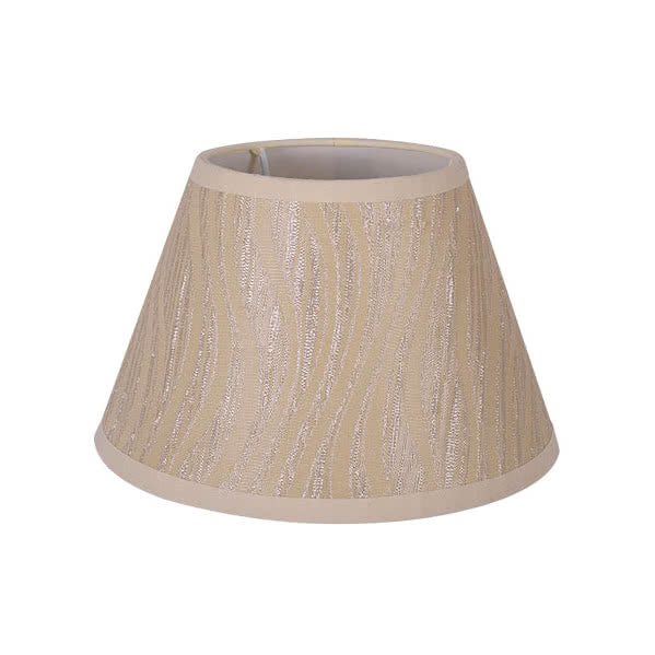 Pantalla cónica Duna Helvia beige para lámpara E27, dimensiones 18x10x12 cm, Fabrilamp 048011815 – decoración e iluminación de interior