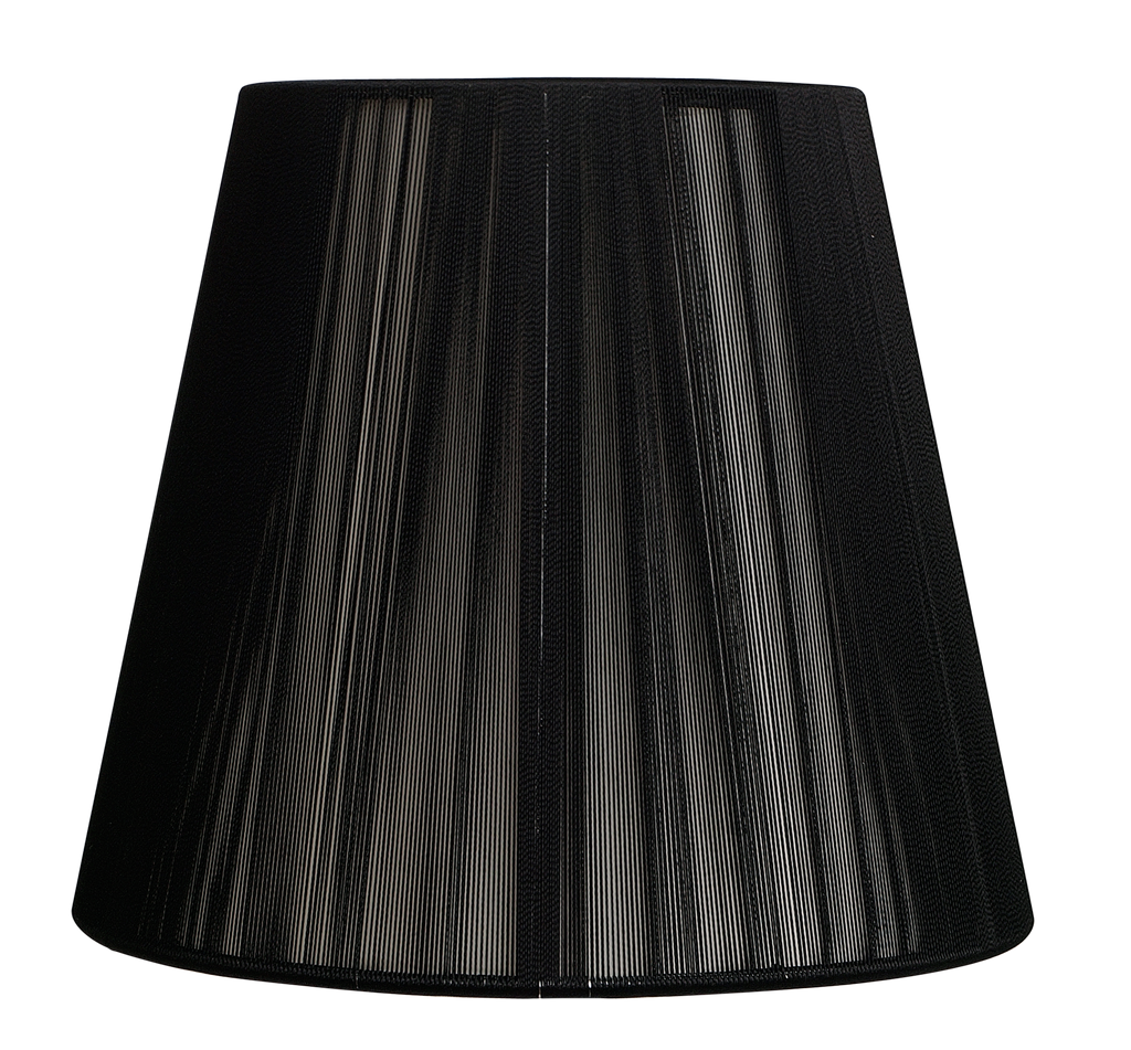 Pantalla cónica negra Indira E27 de Fabrilamp, pantalla decorativa para iluminación del hogar, compatible con bombillas E27, modelo Indira 048112509, importación