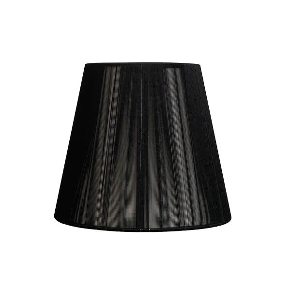 Pantalla cónica negra INDIRA para lámpara, 35x18x23 cm, Fabrilamp / Abrila — código 048113509, iluminación y decoración de interiores para el hogar