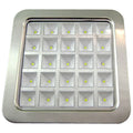 Downlight LED cuadrado 16W níquel Fabrilamp 049281603. Iluminación empotrada doméstica, luz blanca fría.