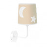 Aplique de pared infantil Firmamento en color beige, modelo Abrila 30x14 cm, con diseño luminoso y decorativo para habitaciones de niños, certificado CE y fabricado con materiales reciclables, iluminación ai2 para un toque mágico en el firmamento.