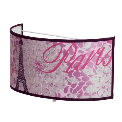 Aplique de pared moderno Eiffel en color lila de Abrila, modelo AI2 con bombilla E27 y difusor 18x30 cm, diseño contemporáneo para iluminación elegante en el hogar.