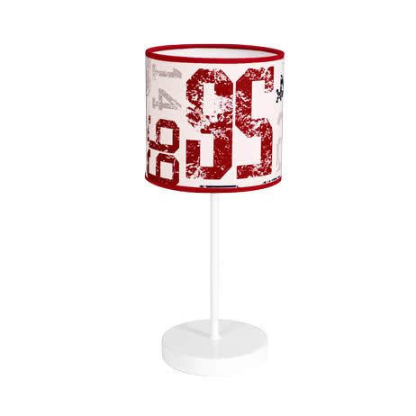 Lámpara de mesa infantil sobremesa Dorsal rojo 38x16 cm de Abrila, diseño decorativo para habitación de niños con certificado CE y materiales reciclables, referencia 055971007.