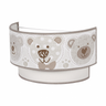 Aplique infantil de pared panda en beige, modelo Abrila 1xE27 17x30cm, lámpara decorativa para habitación de niños con diseño adorable de panda, iluminación hogareña suave y segura.