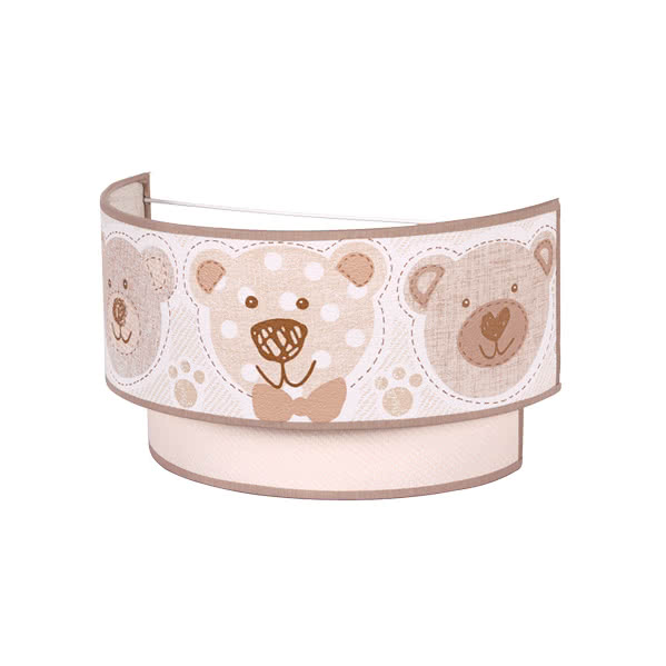 Aplique infantil de pared Abrila con diseño de panda celeste, modelo 056161048, ideal para iluminación en habitación de niños, estilo AI2, 1 bombilla E27, decoración luminosa y segura para peques.