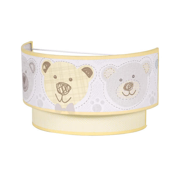 Aplique de pared infantil Abrila con diseño de panda amarillo pastel, modelo 056161050, socket E27, ideal para decoración de habitaciones de niños, lámpara de pared luminosa y adorable para hogares.