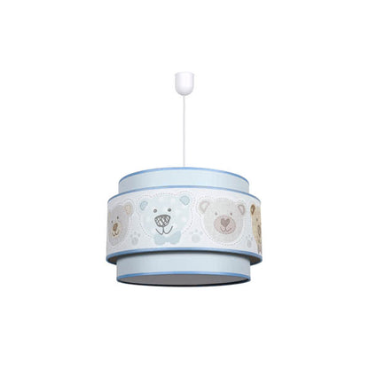 Colgante infantil panda celeste de Abrila, lámpara decorativa ecológica con diseño adorable de panda para habitación de niños, certificado CE, código 056193548