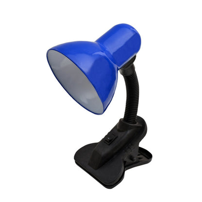 ```
Flexo Dedalo Azul E27 con pinza de metal para escritorio, ideal para iluminación doméstica. Producto de Fabrilamp (060371008).
```