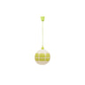 Colgante trapecio amarillo Abrila 1xe27 para habitación infantil, lámpara colgante decorativa con certificado CE y diseño reciclable, referencia 063093050