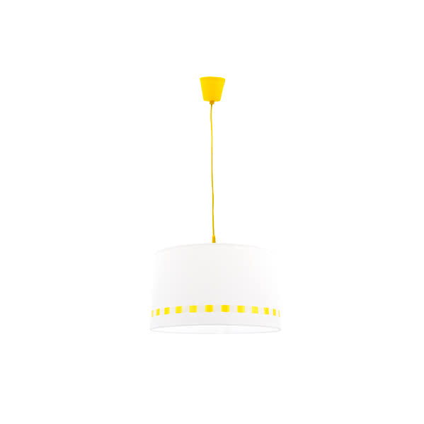 Colgante infantil Lacito Amarillo de Abrila, lámpara colgante ecológica con certificado CE para habitación de niños, diseño decorativo en amarillo con bombilla E27, iluminación segura y luminosa modelo 064193550.