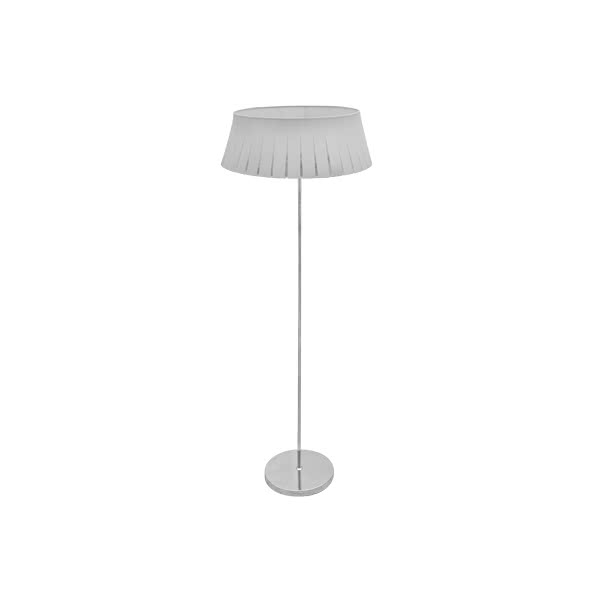 Lámpara de pie trípode blanco Abrila modelo 067441001 con base 166x55 cm y casquillo E27, diseño contemporáneo sostenible para iluminación de hogar y decoración moderna en salón.