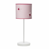 Lámpara de sobremesa Botón rosa infantil de Abrila, modelo 068971000 con 1 casquillo E14, diseño textil para decoración de dormitorio de niños, estilo interior moderno y acogedor.