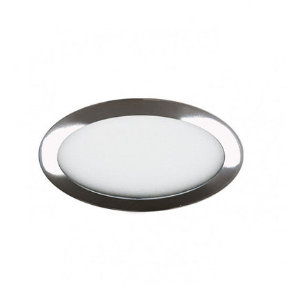 Downlight LED Apolo 12W en acabado cromo, Fabrilamp, iluminación interior empotrada, 6500K, alta eficiencia energética, código 070681220