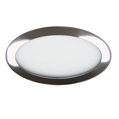 Downlight LED Apolo 18W cromado, 22 cm de diámetro, empotrable, Fabrilamp 070691820, iluminación interior, ahorro energético, LED