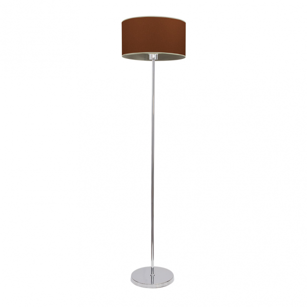 Lámpara de pie Senderos Caldera 1xE27 de Abrila, diseño moderno en metal y textil para decoración de interiores, luz difusa E27 ideal para pie de salón.
