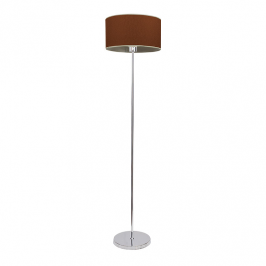 Lámpara de pie Senderos Caldera 1xE27 de Abrila, diseño moderno en metal y textil para decoración de interiores, luz difusa E27 ideal para pie de salón.