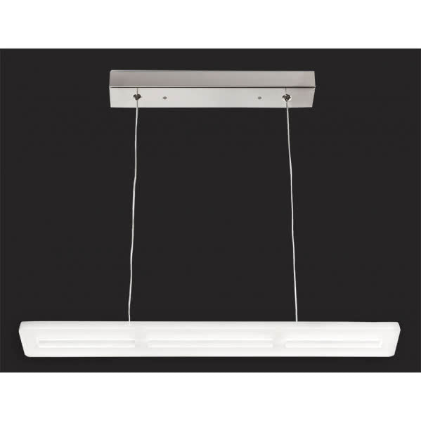 Lámpara colgante LED Acropolis 24W 4000K de Abrila en blanco natural y cromo, diseño moderno para iluminación interior y decoración del hogar.