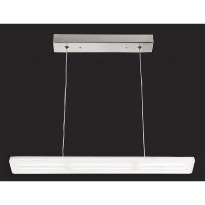 Lámpara colgante LED Acropolis 24W 4000K de Abrila en blanco natural y cromo, diseño moderno para iluminación interior y decoración del hogar.