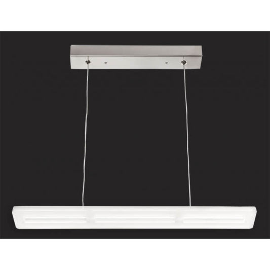 Lámpara colgante LED Acropolis 24W 4000K de Abrila en blanco natural y cromo, diseño moderno para iluminación interior y decoración del hogar.