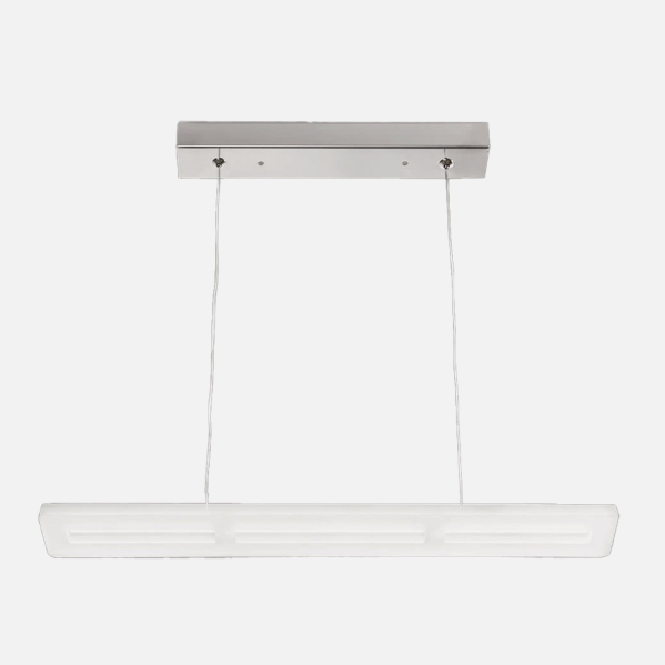 Lámpara colgante LED Acropolis 24W 4000K de Abrila en blanco natural y cromo, diseño moderno para iluminación interior en hogar contemporáneo, modelo 074992420 ideal para decoración elegante.