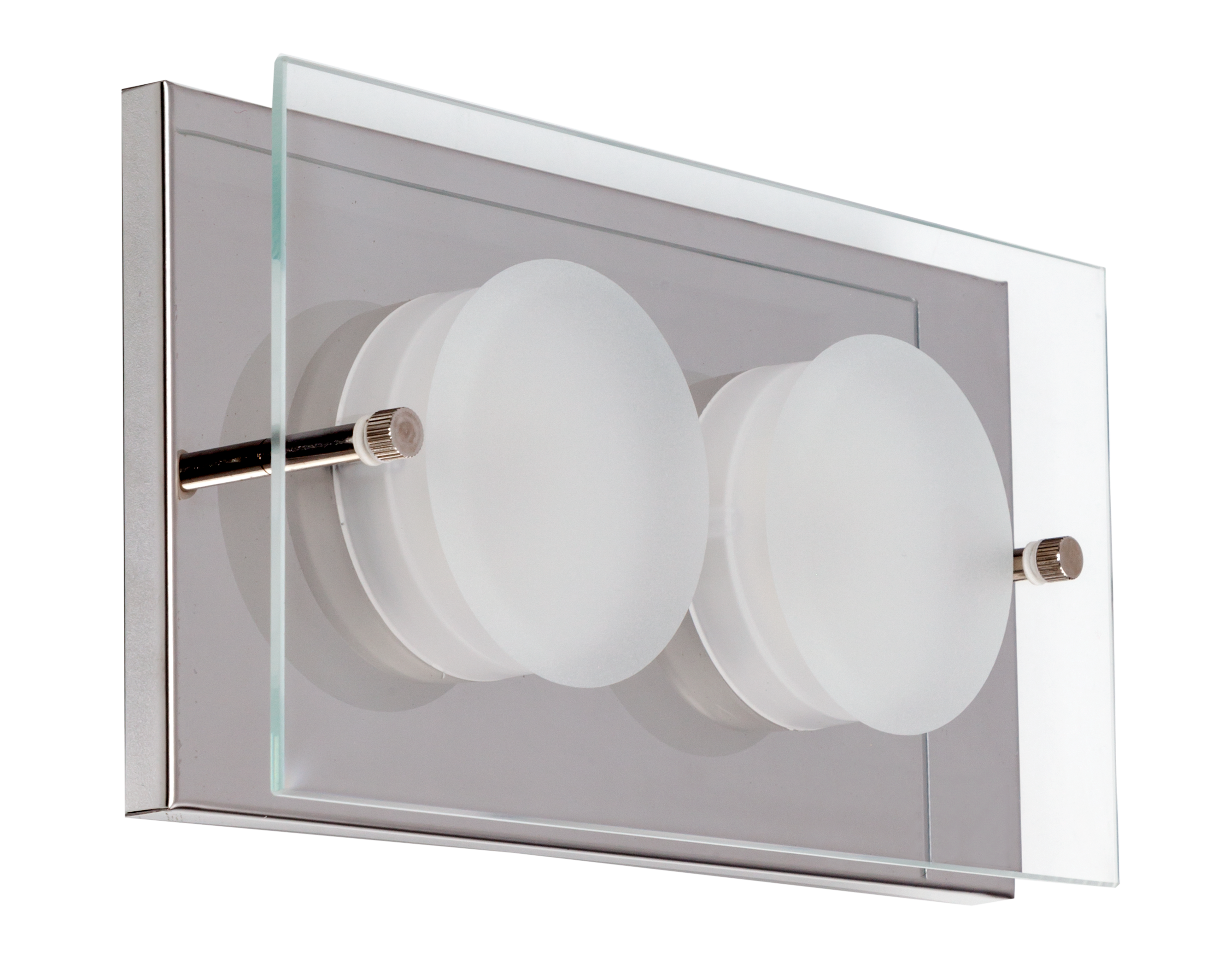 Plafón LED Antioquia cromado de Fabrilamp, 800 lm, iluminación moderna en metal para dormitorio o salón — Modelo 075382020