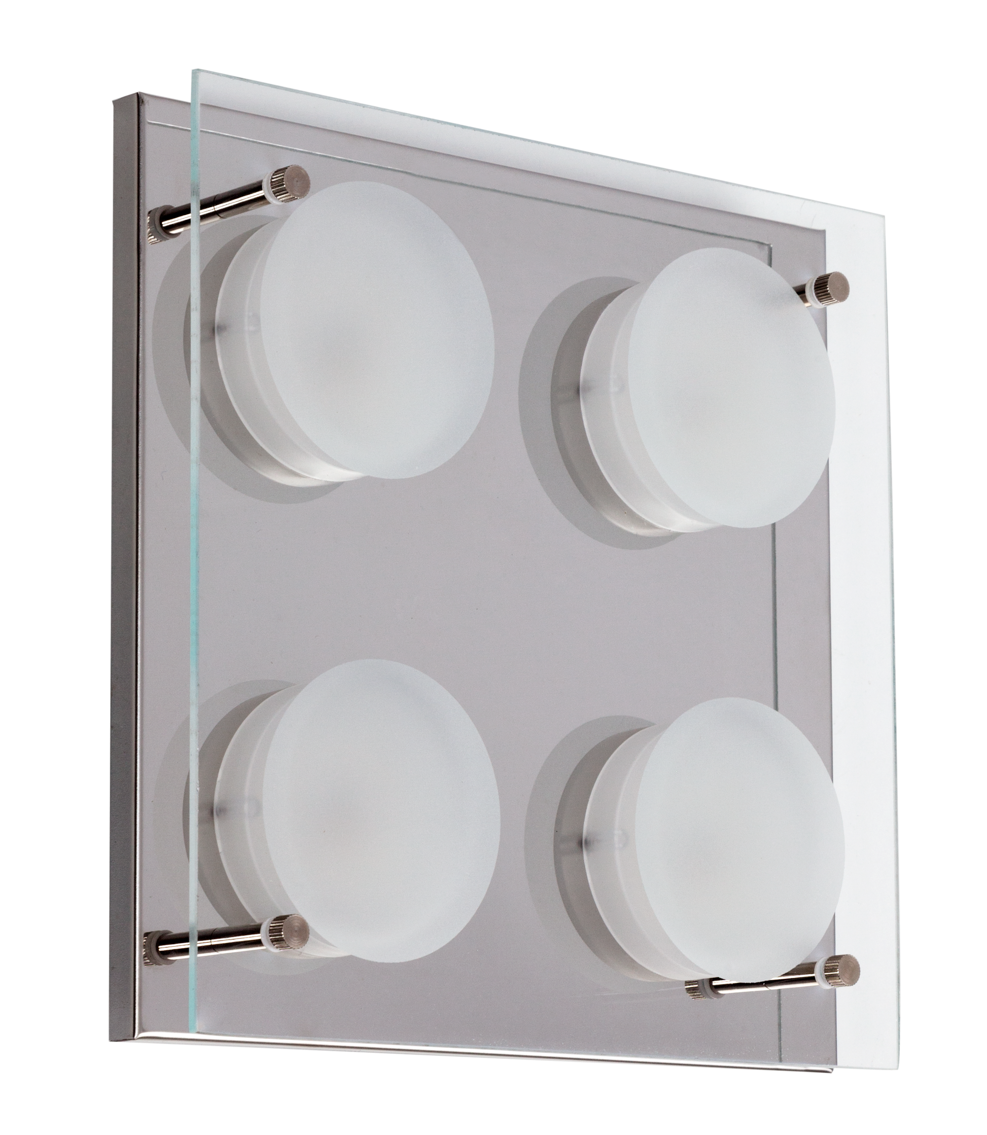 Plafón LED cromado Antioquia, 1600 lm, 4000K, Fabrilamp – iluminación moderna para dormitorio y salón (modelo 075384020).