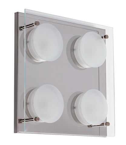 Plafón LED cromado Antioquia, 1600 lm, 4000K, Fabrilamp – iluminación moderna para dormitorio y salón (modelo 075384020).