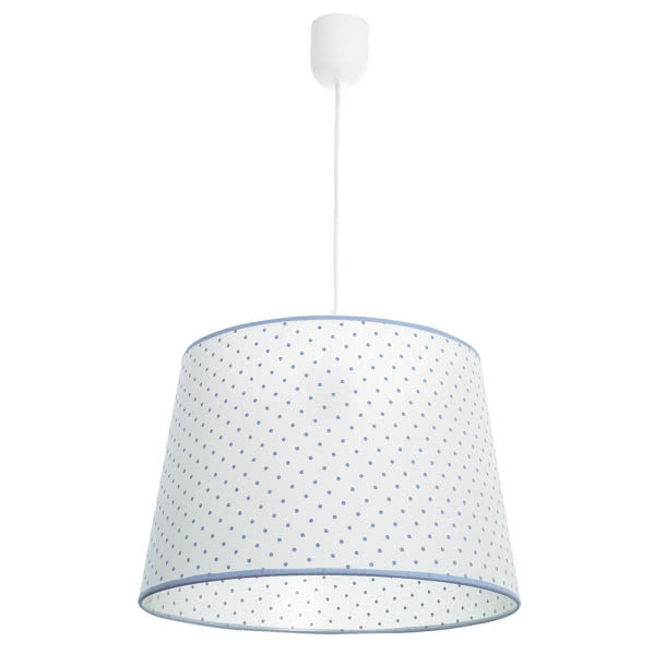 Colgante infantil Okapi celeste de Abrila, lámpara colgante ecológica y regulable para decoración de habitación de niños, con certificado CE y bombilla E27, modelo 076193648.