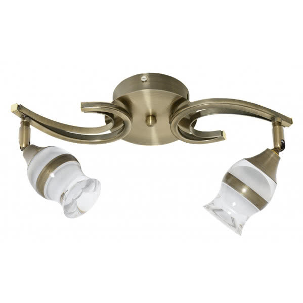 Lámpara moderna Zodiaco de cuero Abrila con 2x5W LED, 4000K luz neutra 800lm, diseño interior difuso y elegante para decoración contemporánea, modelo 076652014