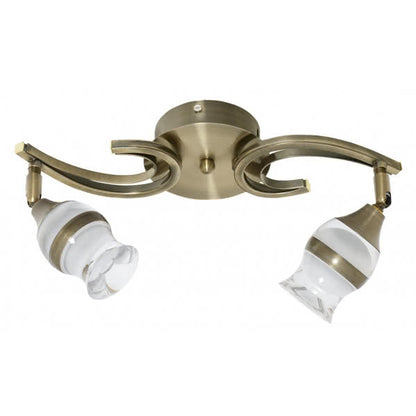 Lámpara moderna Zodiaco de cuero Abrila con 2x5W LED, 4000K luz neutra 800lm, diseño interior difuso y elegante para decoración contemporánea, modelo 076652014