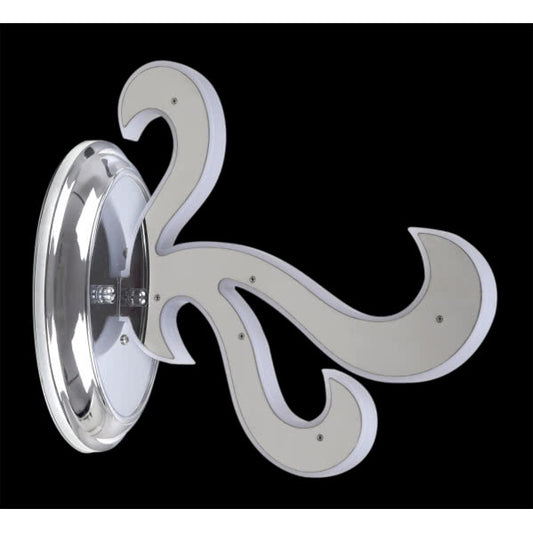 Aplique LED Fuego Cromo 9W 630lm Abrila 081061020, diseño moderno de iluminación interior en metal y acrílico con acabado cromo, luz blanca natural integrada para decoración de paredes