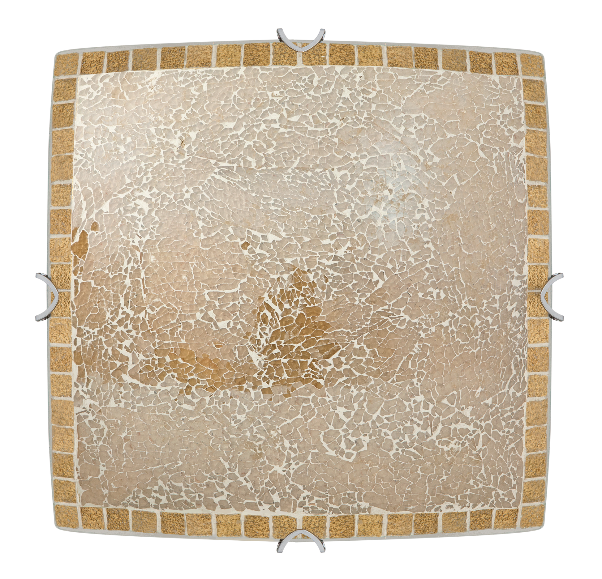 Plafón cuadrado CARBONO Ámbar con 4x E27, iluminación interior doméstica - Fabrilamp