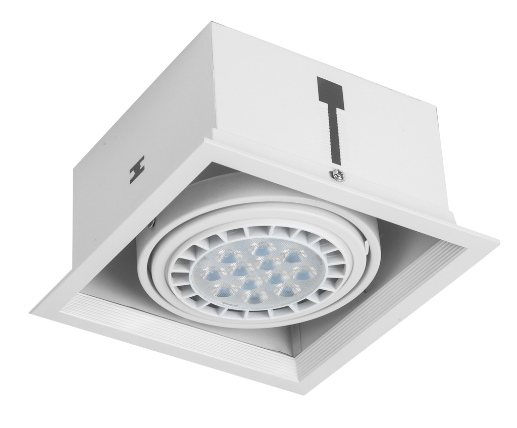 Foco empotrable Kardan Cesar Blanco de Fabrilamp, modelo 092381001, aluminio, acabado blanco, iluminación técnica para interior y hogar, decoración.