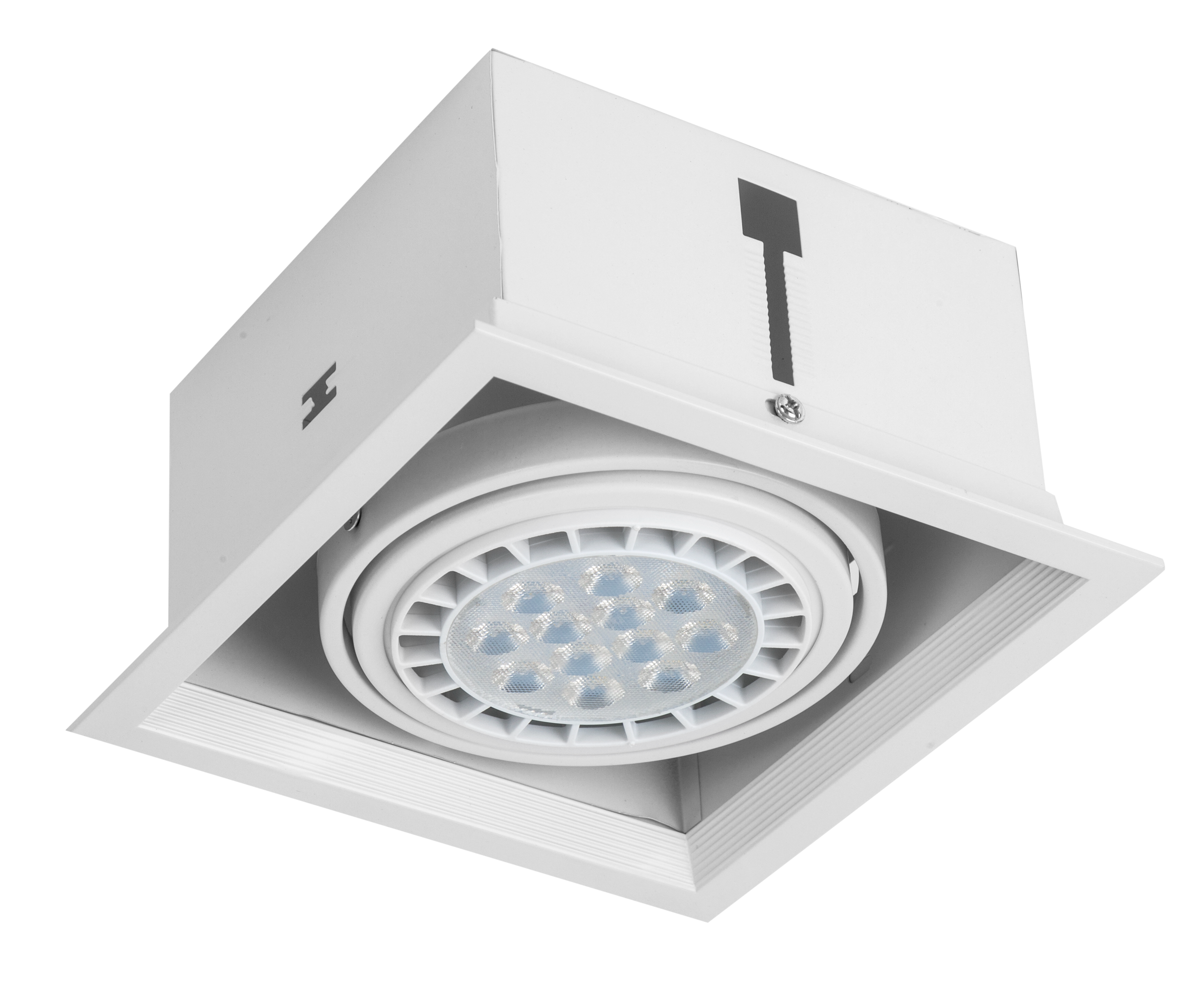 Foco empotrable Kardan Cesar Blanco de Fabrilamp, modelo 092381001, aluminio, acabado blanco, iluminación técnica para interior y hogar, decoración.