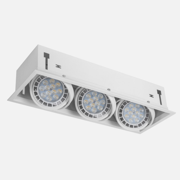 Foco empotrable Kardan Cesar Blanco con 3x R111 – Fabrilamp 092383001, iluminación interior en aluminio blanco