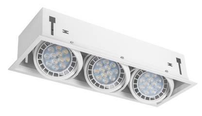 Foco empotrable Kardan Cesar Blanco 3xR111 – Fabrilamp, SKU 092383001, aluminio blanco para interiores, iluminación técnica