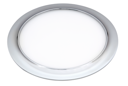 Downlight LED Trevor 20W en acabado cromo — Fabrilamp, modelo 095072020. Empotrable para uso doméstico, iluminación técnica, LED, luz blanca cálida.