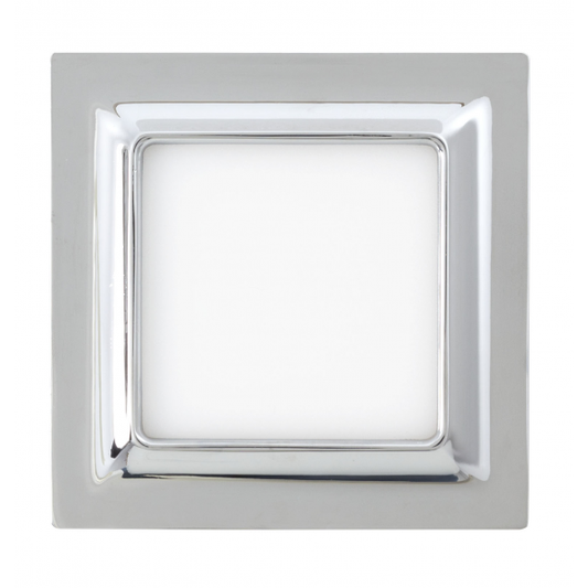 Downlight LED Ventura Cromo 12x12 cm, empotrable, 9W, luz blanca cálida, interior, Fabrilamp