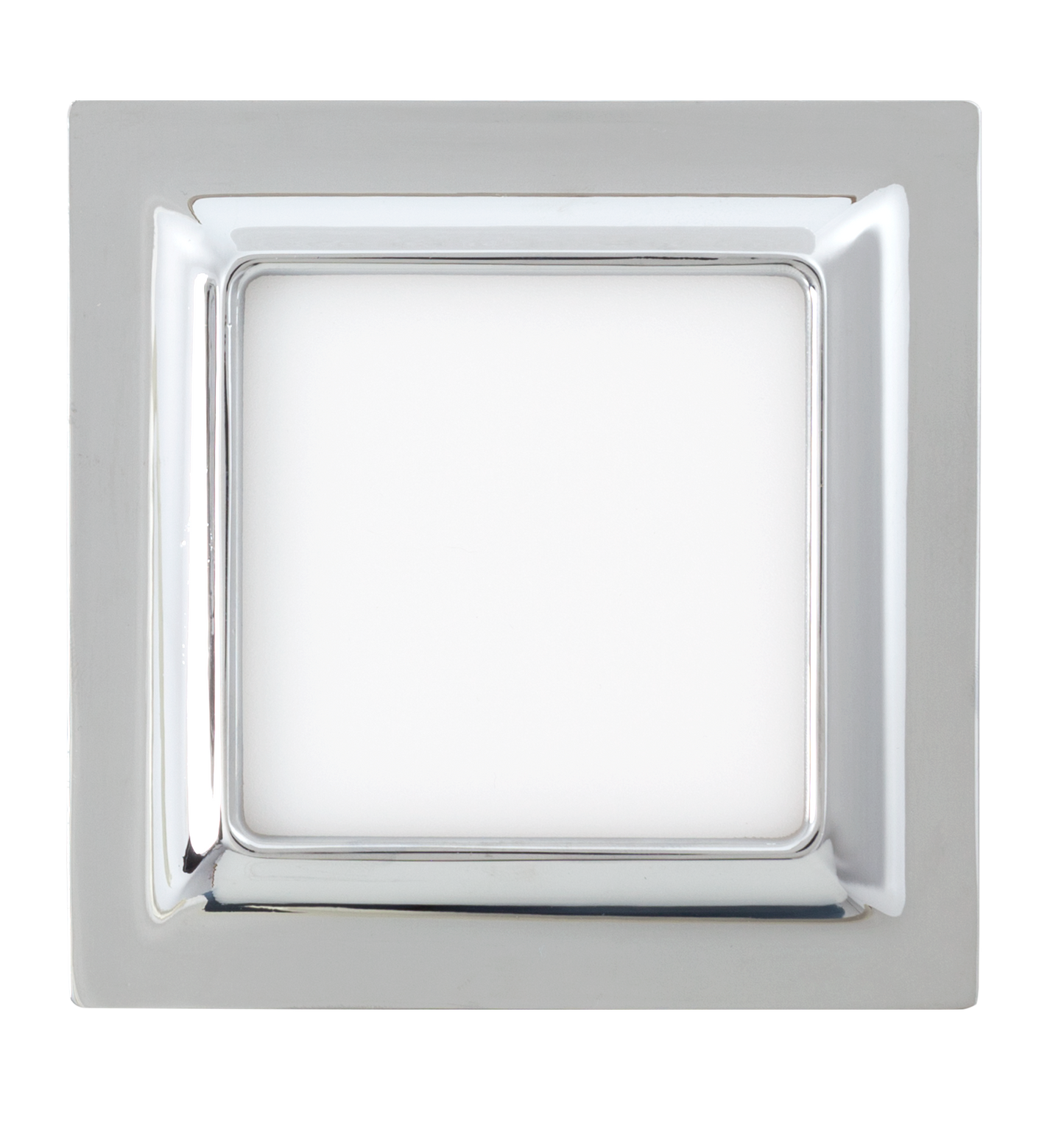 Downlight LED Ventura cromo, empotrable, 9W, 12x12 cm, luz blanca cálida para interior | Fabrilamp 095170920