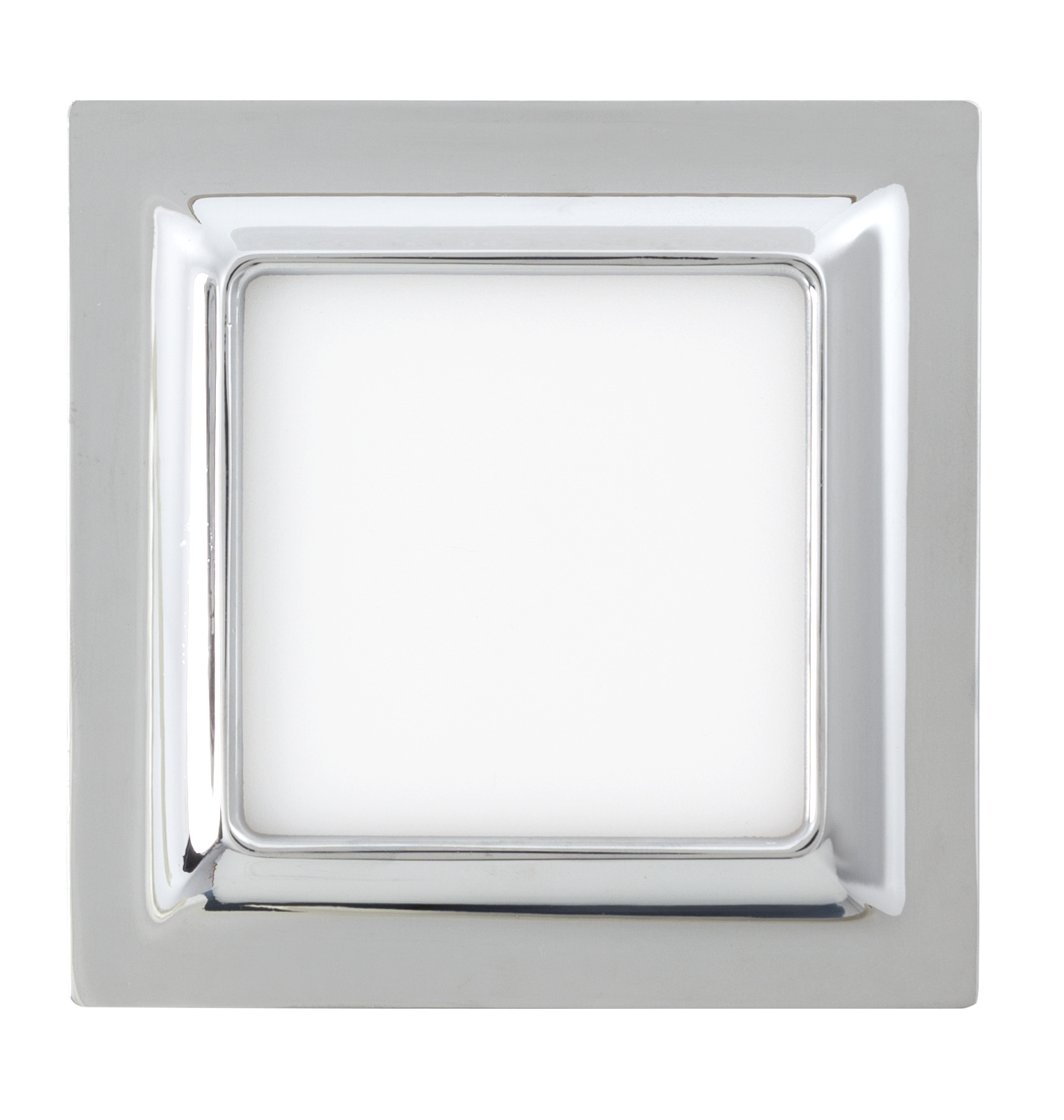 Downlight LED Ventura cromo, empotrable, 9W, 12x12 cm, luz blanca cálida para interior | Fabrilamp 095170920