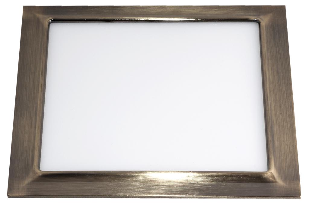 Downlight LED Ventura Cuero empotrable 16W, 18x18 cm, luz cálida – Fabrilamp