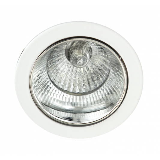 Empotrable ALFABETO con acabado cromo y blanco, cuerpo en aluminio, modelo 095881020 de Fabrilamp/Abrila, compatible con GU10 para iluminación interior.