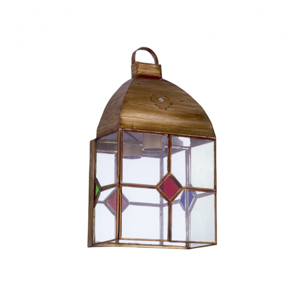 Aplique granadino rústico en cuero y colores, diseño de arte árabe inspirado en la Alhambra, marco de metal con cristal, dimensiones 30x16x10 cm, ideal para decoración interior doméstica, marca Abrila AI2, estilo granadino auténtico.